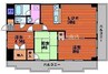宇野線<宇野みなと線>/大元駅 徒歩3分 6階 築24年 3LDKの間取り