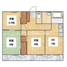 山陽本線（中国）/岡山駅 バス:30分:停歩4分 2階 築33年 3DKの間取り