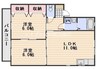 山陽本線（中国）/北長瀬駅 徒歩23分 1階 築21年 2LDKの間取り