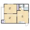 山陽本線（中国）/岡山駅 バス:25分:停歩8分 3階 築37年 2DKの間取り