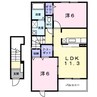岡山市電清輝橋線<岡山電気軌道>/清輝橋駅 徒歩40分 2階 築17年 2LDKの間取り