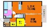 山陽本線（中国）/北長瀬駅 徒歩11分 1階 築10年 1LDKの間取り