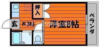 間取図 宇野線<宇野みなと線>/備前西市駅 徒歩5分 4階 築36年