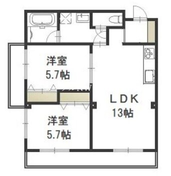 間取図 宇野線<宇野みなと線>/備前田井駅 徒歩12分 3階 築18年