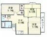 岡山市電清輝橋線<岡山電気軌道>/清輝橋駅 徒歩17分 2階 築39年 3DKの間取り