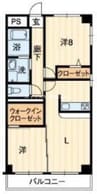 宇野線<宇野みなと線>/大元駅 徒歩15分 4階 築40年 2LDKの間取り