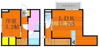 間取図 山陽本線（中国）/岡山駅 徒歩15分 1階 築2年