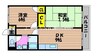 宇野線<宇野みなと線>/備中箕島駅 徒歩16分 1階 築28年 2DKの間取り