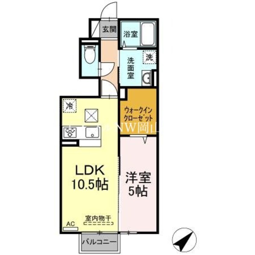 間取図 宇野線<宇野みなと線>/備前西市駅 徒歩54分 1階 築1年