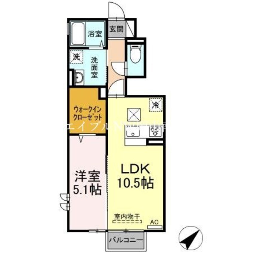 間取図 宇野線<宇野みなと線>/備前西市駅 徒歩54分 1階 築1年