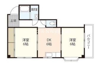間取図 岡山市電清輝橋線<岡山電気軌道>/清輝橋駅 徒歩42分 2階 築34年