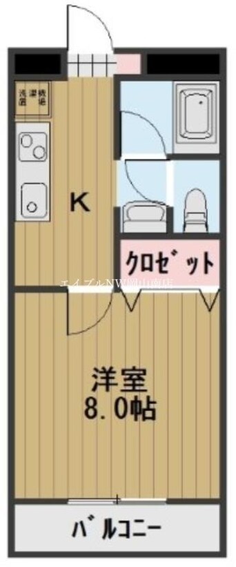 間取図 宇野線<宇野みなと線>/早島駅 徒歩16分 4階 築31年