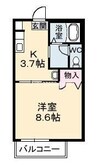 宇野線<宇野みなと線>/備前西市駅 徒歩30分 1階 築28年 1Kの間取り