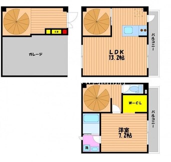 間取図 宇野線<宇野みなと線>/大元駅 徒歩9分 1階 築7年