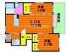 宇野線<宇野みなと線>/妹尾駅 徒歩20分 1階 築18年 2LDKの間取り