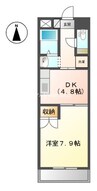 宇野線<宇野みなと線>/備前西市駅 徒歩7分 4階 築17年 1DKの間取り