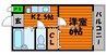 宇野線<宇野みなと線>/備前西市駅 徒歩4分 1階 築32年 1Kの間取り