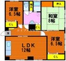 吉備線<桃太郎線>/備前三門駅 徒歩9分 7階 築46年 3LDKの間取り