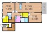 山陽本線（中国）/岡山駅 バス:15分:停歩11分 2階 築5年 2LDKの間取り