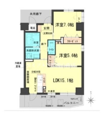 間取図 吉備線<桃太郎線>/備前三門駅 徒歩32分 8階 1年未満