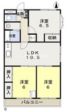 山陽本線（中国）/北長瀬駅 徒歩24分 2階 築30年 3LDKの間取り