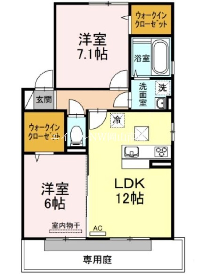 間取図 宇野線<宇野みなと線>/備前西市駅 徒歩37分 1階 築9年