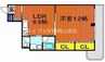 宇野線<宇野みなと線>/大元駅 徒歩7分 5階 築38年 1DKの間取り