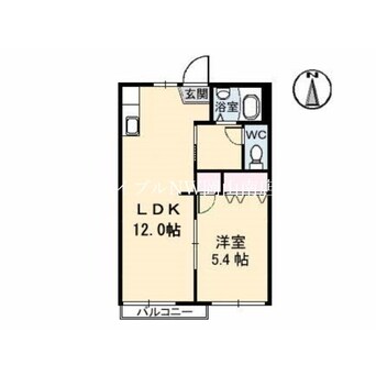 間取図 宇野線<宇野みなと線>/備前西市駅 徒歩19分 2階 築36年