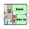 山陽本線（中国）/岡山駅 バス:25分:停歩5分 2階 築50年 2DKの間取り