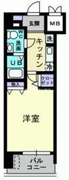 山陽本線（中国）/岡山駅 徒歩2分 13階 築15年 1Kの間取り