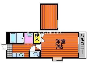 間取図 宇野線<宇野みなと線>/備前西市駅 徒歩46分 2階 築27年