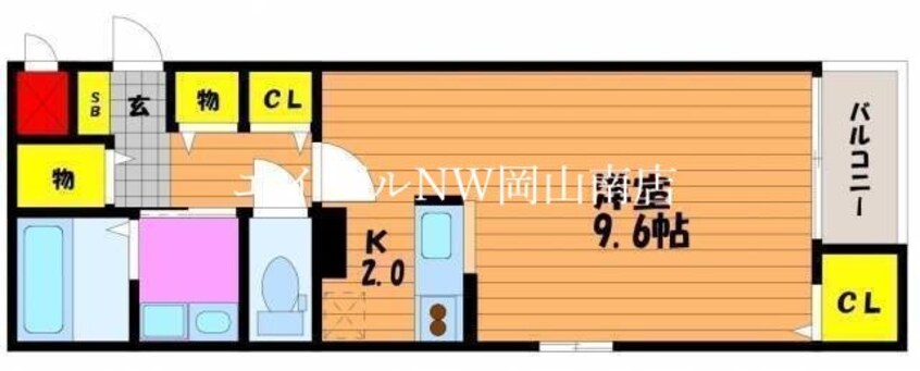 間取図 宇野線<宇野みなと線>/大元駅 徒歩27分 2階 築10年