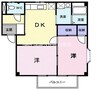 宇野線<宇野みなと線>/備前西市駅 徒歩39分 1階 築31年 2DKの間取り