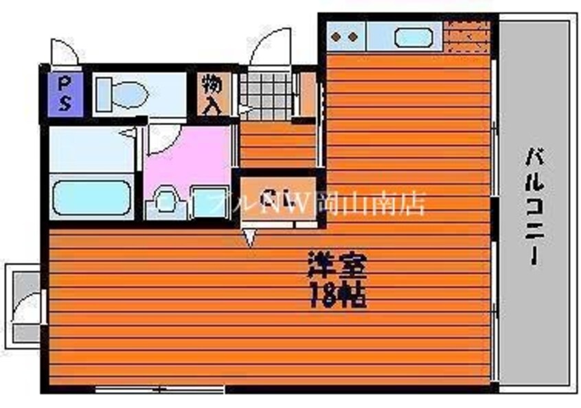 間取図 宇野線<宇野みなと線>/大元駅 徒歩11分 3階 築19年