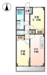 岡山市電清輝橋線<岡山電気軌道>/清輝橋駅 徒歩32分 4階 築23年 2DKの間取り