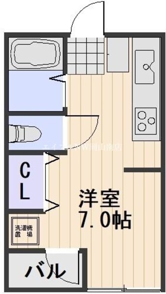 間取図 岡山市電東山本線<岡山電気軌道>/門田屋敷駅 徒歩26分 2階 築27年