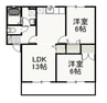 宇野線<宇野みなと線>/大元駅 徒歩11分 1階 築26年 2LDKの間取り