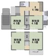 岡山市電清輝橋線<岡山電気軌道>/清輝橋駅 徒歩30分 1階 築45年 4Kの間取り
