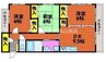 山陽本線（中国）/北長瀬駅 徒歩21分 4階 築26年 3DKの間取り
