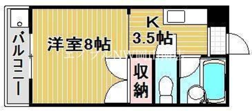 間取図 宇野線<宇野みなと線>/妹尾駅 徒歩18分 3階 築32年