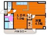 宇野線<宇野みなと線>/備前西市駅 徒歩15分 2階 築33年 1LDKの間取り