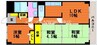 岡山市電東山本線<岡山電気軌道>/東山・おかでんミュージアム駅 徒歩50分 4階 築29年 3LDKの間取り
