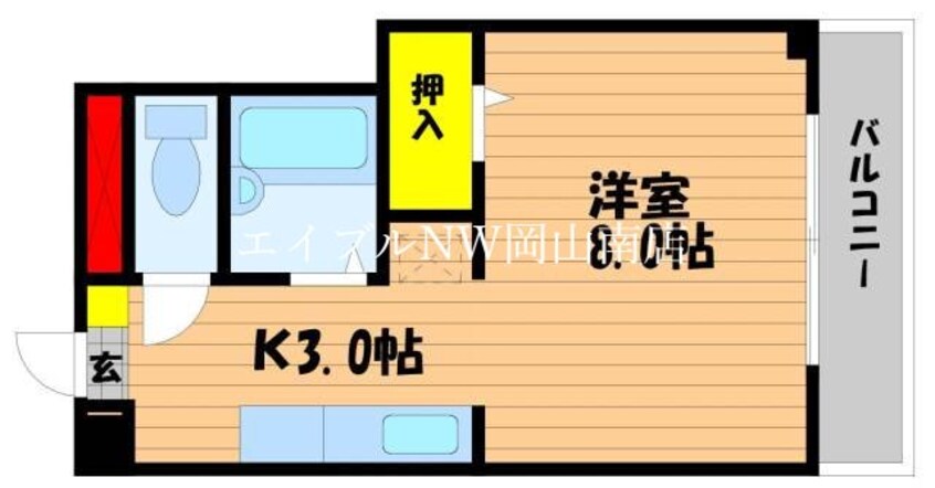 間取図 宇野線<宇野みなと線>/備前西市駅 徒歩30分 1階 築23年