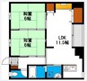 山陽本線（中国）/岡山駅 徒歩90分 2階 築23年 2LDKの間取り