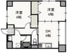 岡山市電清輝橋線<岡山電気軌道>/清輝橋駅 徒歩14分 2階 築12年 2DKの間取り