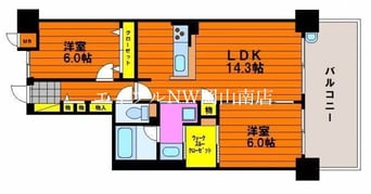 間取図 山陽本線（中国）/岡山駅 徒歩23分 1階 築10年