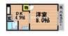 宇野線<宇野みなと線>/大元駅 徒歩8分 2階 築41年 1DKの間取り