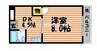 宇野線<宇野みなと線>/大元駅 徒歩8分 2階 築41年 1DKの間取り