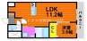 山陽本線（中国）/北長瀬駅 徒歩23分 3階 築18年 1LDKの間取り