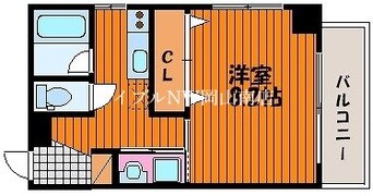 間取図 山陽本線（中国）/岡山駅 徒歩15分 2階 築17年